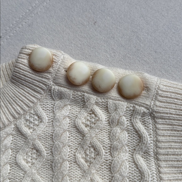 Sezane La Maille Cable Knit Cream Sweater Vest size XS - Picture 4 of 4